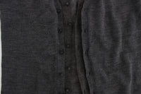 Thumbnail for Elegant Gray Wool Blend Cardigan Sweater