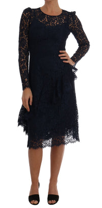 Thumbnail for Elegant Floral Lace A-Line Dress