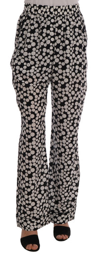 Thumbnail for Elegant Polka Dot Silk High-Waist Pants