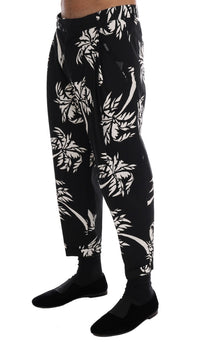 Thumbnail for Elegant Tree Print Ankle Trousers