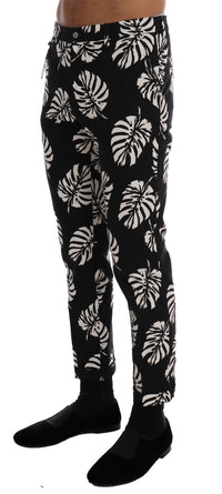 Thumbnail for Slim Fit Leaf Print Ankle Pants