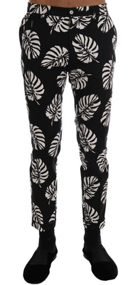 Thumbnail for Slim Fit Leaf Print Ankle Pants