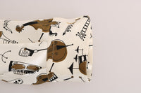 Thumbnail for White Silk JAZZ Motive Print Shirt