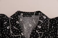 Thumbnail for Silk Black and White Jazz Motive Shirt