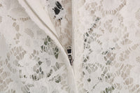 Thumbnail for Elegant White Lace Embellished Mini Blouse