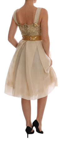 Thumbnail for Elegant Embellished Lace & Organza Silk Dress