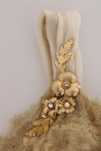 Thumbnail for Elegant Embellished Lace & Organza Silk Dress