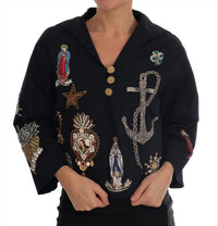 Thumbnail for Enchanted Blue Crystal Embroidered Coat