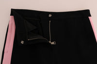 Thumbnail for Chic Black Capri Pants with Pink Side Stripes