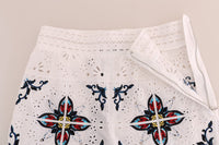 Thumbnail for Mulicolor Majolica Cutout Capri Pants