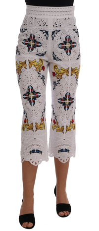 Thumbnail for Mulicolor Majolica Cutout Capri Pants