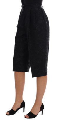 Thumbnail for Elegant Floral Brocade Dress Shorts