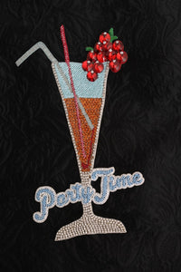 Thumbnail for Enchanted Brocade Crystal Hooded Sweater