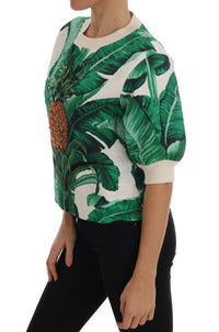 Thumbnail for Tropical Sequined Sweater - Lush Greenery Edition