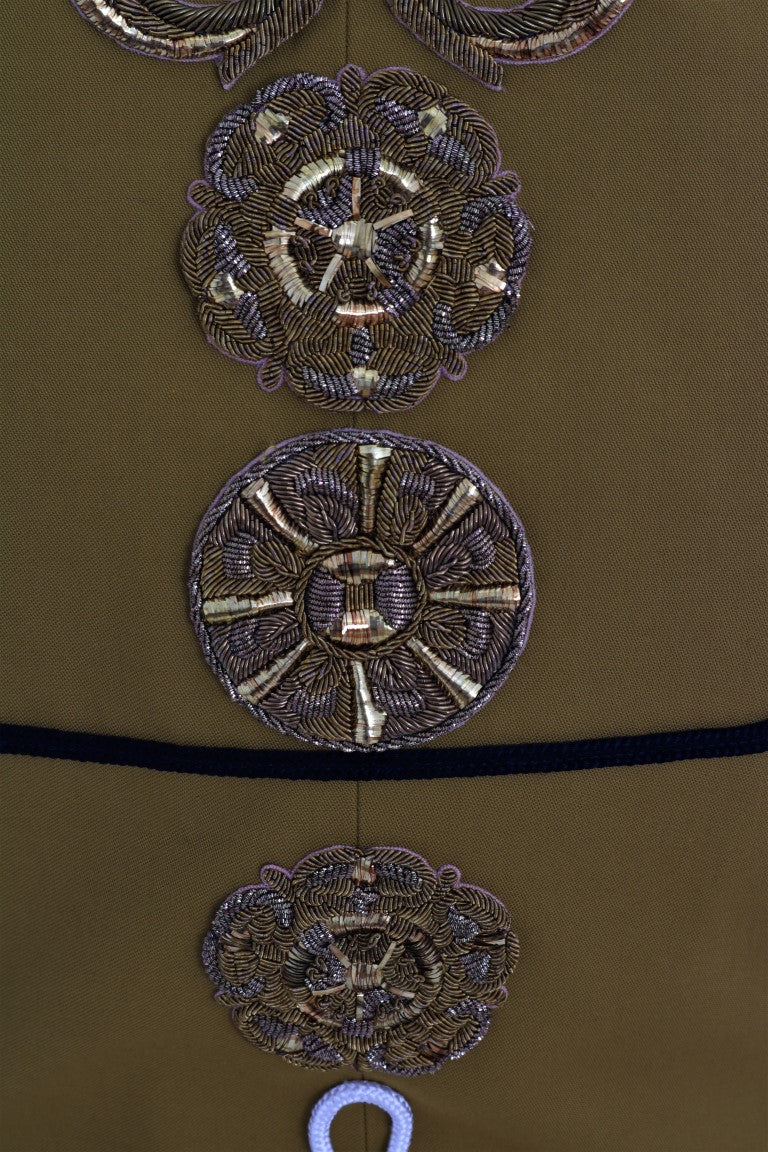 Runway Embellished Crystal Cross Vest