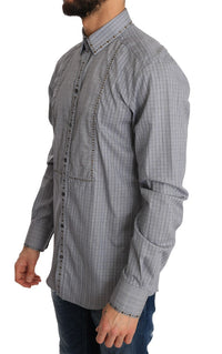 Thumbnail for Elegant Gray Checkered Slim Fit Casual Shirt