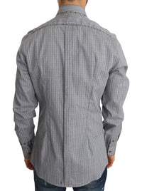 Thumbnail for Elegant Gray Checkered Slim Fit Casual Shirt