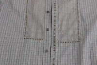 Thumbnail for Elegant Gray Checkered Slim Fit Casual Shirt