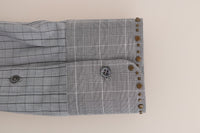 Thumbnail for Elegant Gray Checkered Slim Fit Casual Shirt