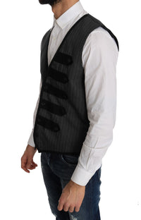 Thumbnail for Elegant Gray Torrero Pattern Formal Vest