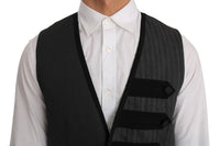 Thumbnail for Elegant Gray Torrero Pattern Formal Vest