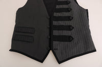 Thumbnail for Elegant Gray Torrero Pattern Formal Vest