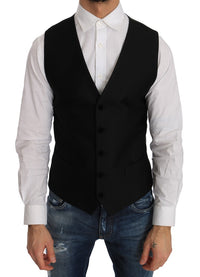 Thumbnail for Elegant Polka Dot Black Dress Vest