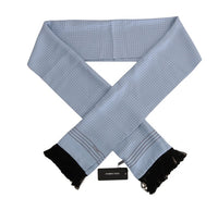 Thumbnail for Elegant Blue Silk Polka Dot Men's Scarf