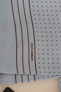 Thumbnail for Elegant Blue Silk Polka Dot Men's Scarf