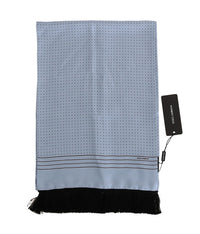 Thumbnail for Elegant Blue Silk Polka Dot Men's Scarf
