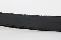 Thumbnail for Elegant Black Cotton-Leather Men's Belt