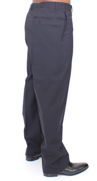 Thumbnail for Black Wool Stretch Pleated Pants