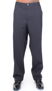 Thumbnail for Black Wool Stretch Pleated Pants