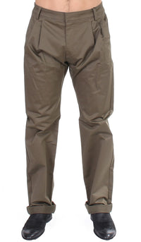 Thumbnail for Elegant Green Comfort Straight Fit Pants
