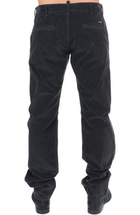 Thumbnail for Elegant Black Cotton Corduroy Pants