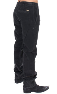 Thumbnail for Elegant Black Cotton Corduroy Pants