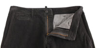 Thumbnail for Elegant Black Cotton Corduroy Pants