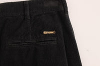 Thumbnail for Elegant Black Cotton Corduroy Pants