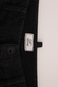 Thumbnail for Elegant Black Cotton Corduroy Pants