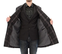 Thumbnail for Sicilia Checkered Wool Blend Coat