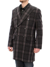 Thumbnail for Sicilia Checkered Wool Blend Coat