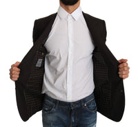 Thumbnail for Sleek Slim Brown Virgin Wool Blazer Jacket