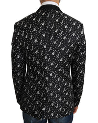 Thumbnail for Polka Dot Jazz Print Slim Fit Blazer