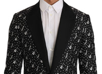 Thumbnail for Polka Dot Jazz Print Slim Fit Blazer