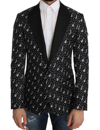 Thumbnail for Polka Dot Jazz Print Slim Fit Blazer