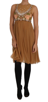 Thumbnail for Exquisite Gold Silk A-line Dress