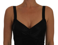 Thumbnail for Elegant Black Floral Stretch Bodysuit Romper