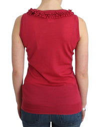 Thumbnail for Elegant Pink Sleeveless Wool Knit Top