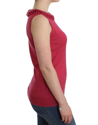 Thumbnail for Elegant Pink Sleeveless Wool Knit Top