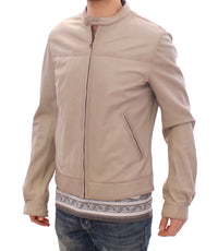 Thumbnail for Elegant Beige Leather Lambskin Jacket